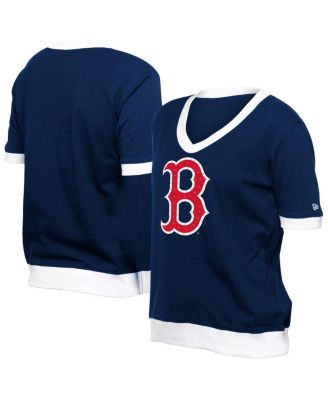 New Era - Women's Navy Boston Red Sox Game Day Rhinestone V-Neck T-Shirt