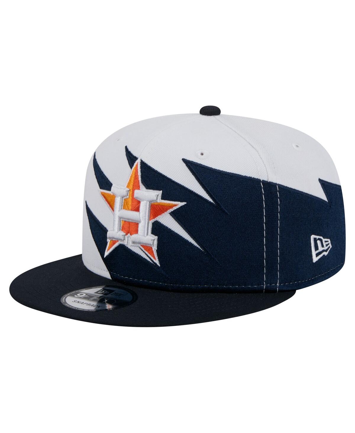 NEW ERA MEN'S NAVY/WHITE HOUSTON ASTROS JAGGED 9FIFTY SNAPBACK HAT 