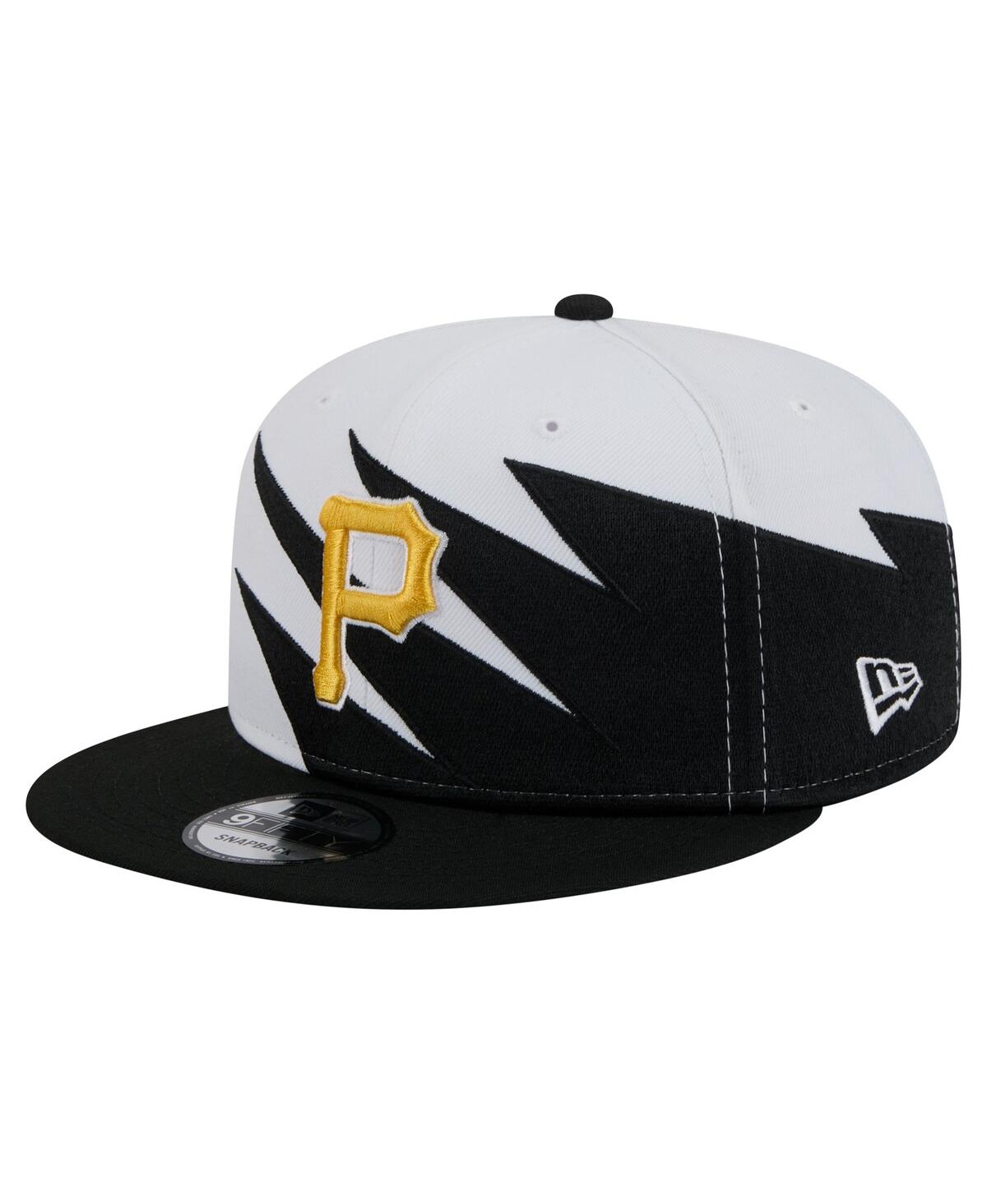 NEW ERA MEN'S BLACK/WHITE PITTSBURGH PIRATES JAGGED 9FIFTY SNAPBACK HAT 