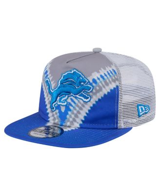 New Era - Men's Gray/Blue Detroit Lions Throwback Dye Golfer Snapback Hat