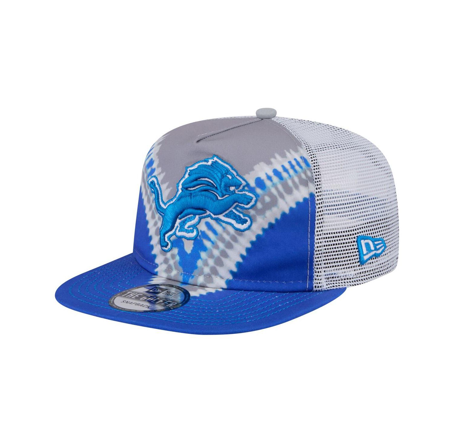 Men's Gray/Blue Detroit Lions Throwback Dye Golfer Snapback Hat