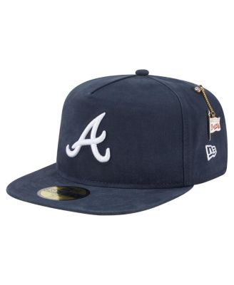 New Era - Men's&nbsp;Navy Atlanta Braves Championship Side Flag A-Frame 59FIFTY Fitted Hat