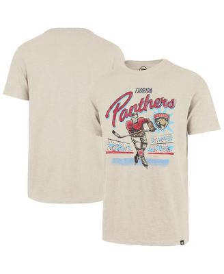 '47 Brand - Men's Natural Florida Panthers Hockey Player Golden Age Scrum T-Shirt