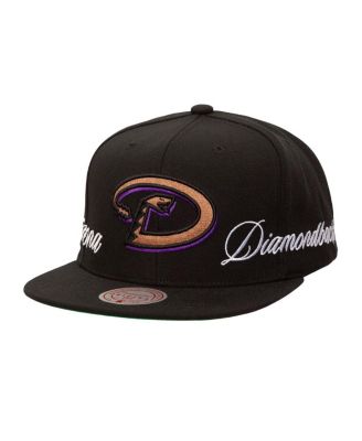 Mitchell & Ness - Men's Black Arizona Diamondbacks Just Don x MLB Lux Script Snapback Hat