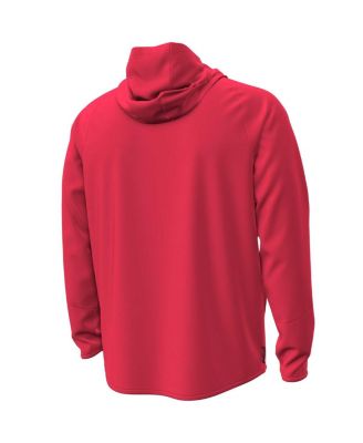 Men's Red Maryland Terrapins Unstoppable Performance Fleece Hoodie&nbsp;Half-Zip Jacket