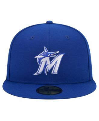 Men's Royal Miami Marlins White Logo 59FIFTY Fitted Hat