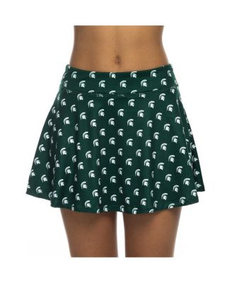 ZooZatz - Women's Green Michigan State Spartans All-Over Print Flowy Skort