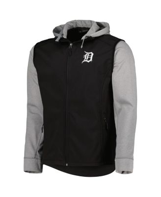 Men's Black/Heather Gray Detroit Tigers Alpha Full-Zip Jacket