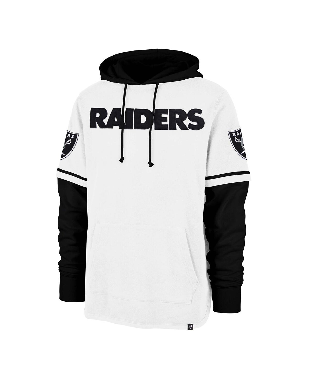 47 Brand Men's White Las Vegas Raiders Trifecta Shortstop Pullover Hoodie In White