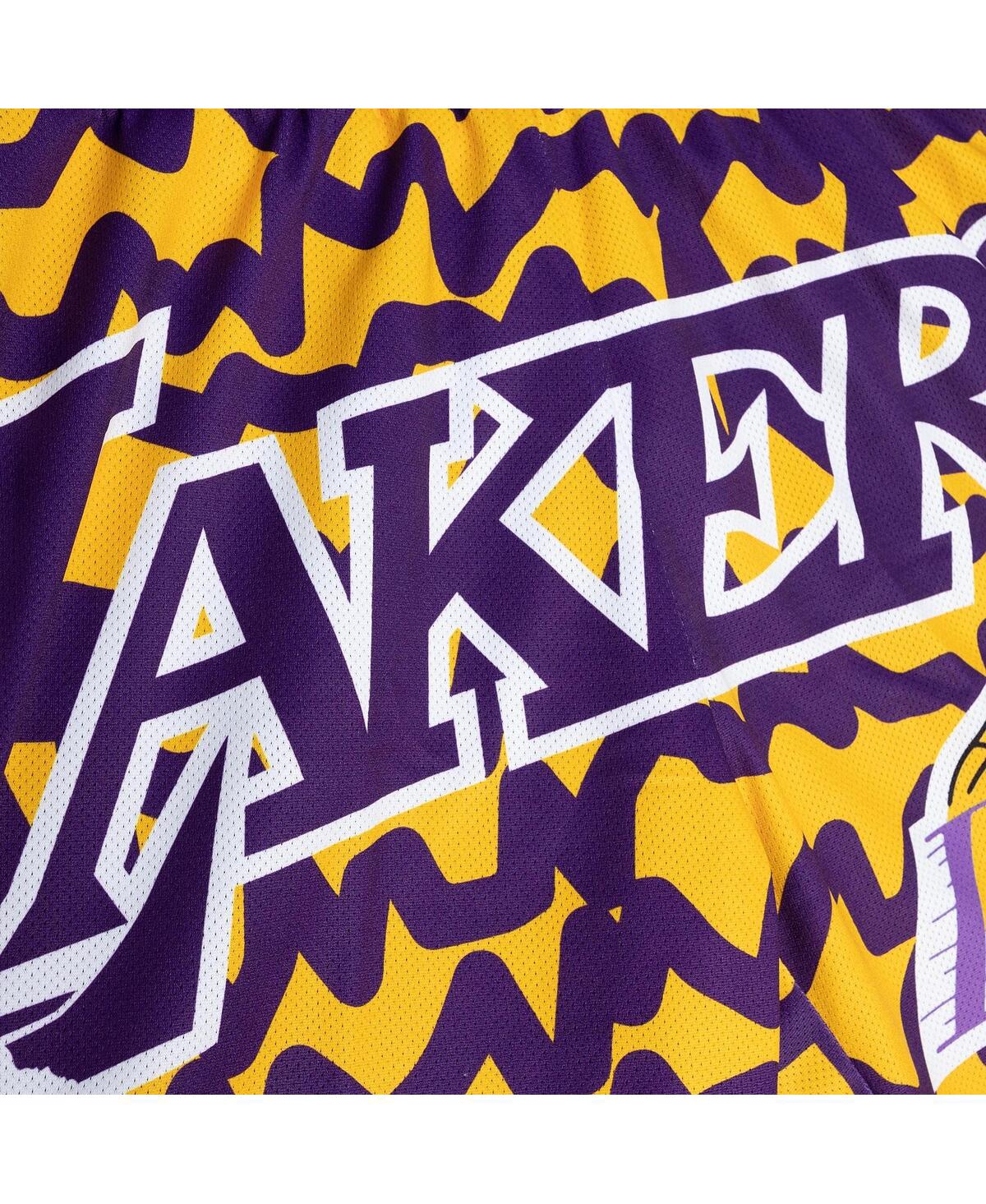 Mitchell & Ness Men's Purple/gold Los Angeles Lakers Jumbotron 2.0 Sublimated Shorts In Purple,gold