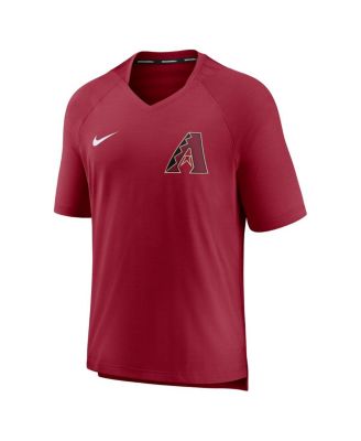Men's Red Arizona Diamondbacks Authentic Collection Pregame Performance V-Neck T-Shirt