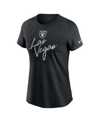 Women's Black Las Vegas Raiders Team City Roll T-Shirt