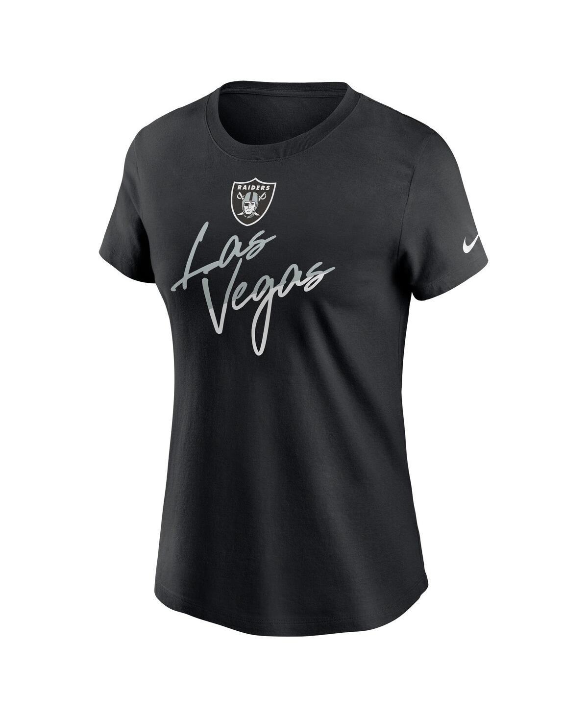 Nike Women's Black Las Vegas Raiders Team City Roll T-shirt In Black