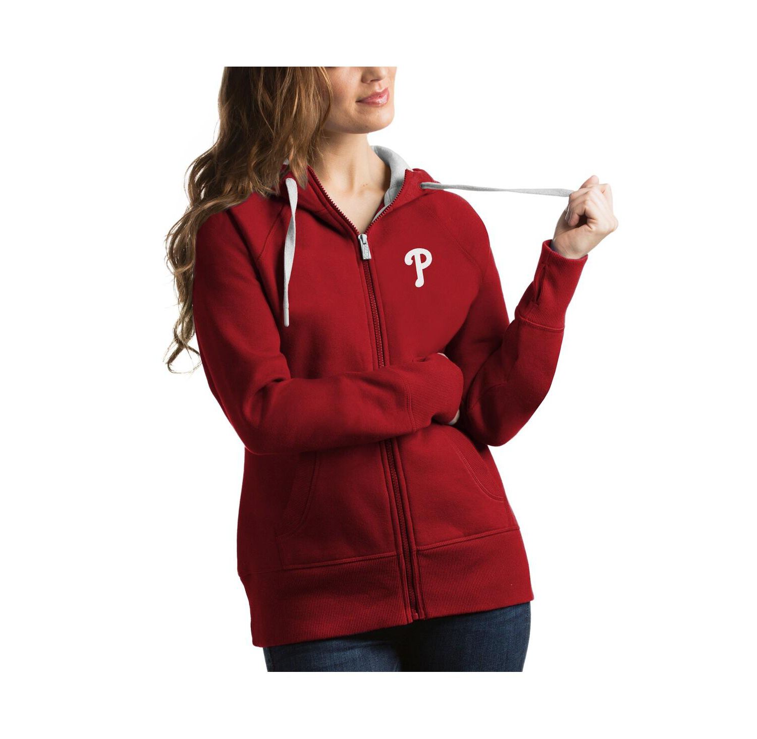 Women's Red Philadelphia Phillies Victory Full-Zip Hoodie