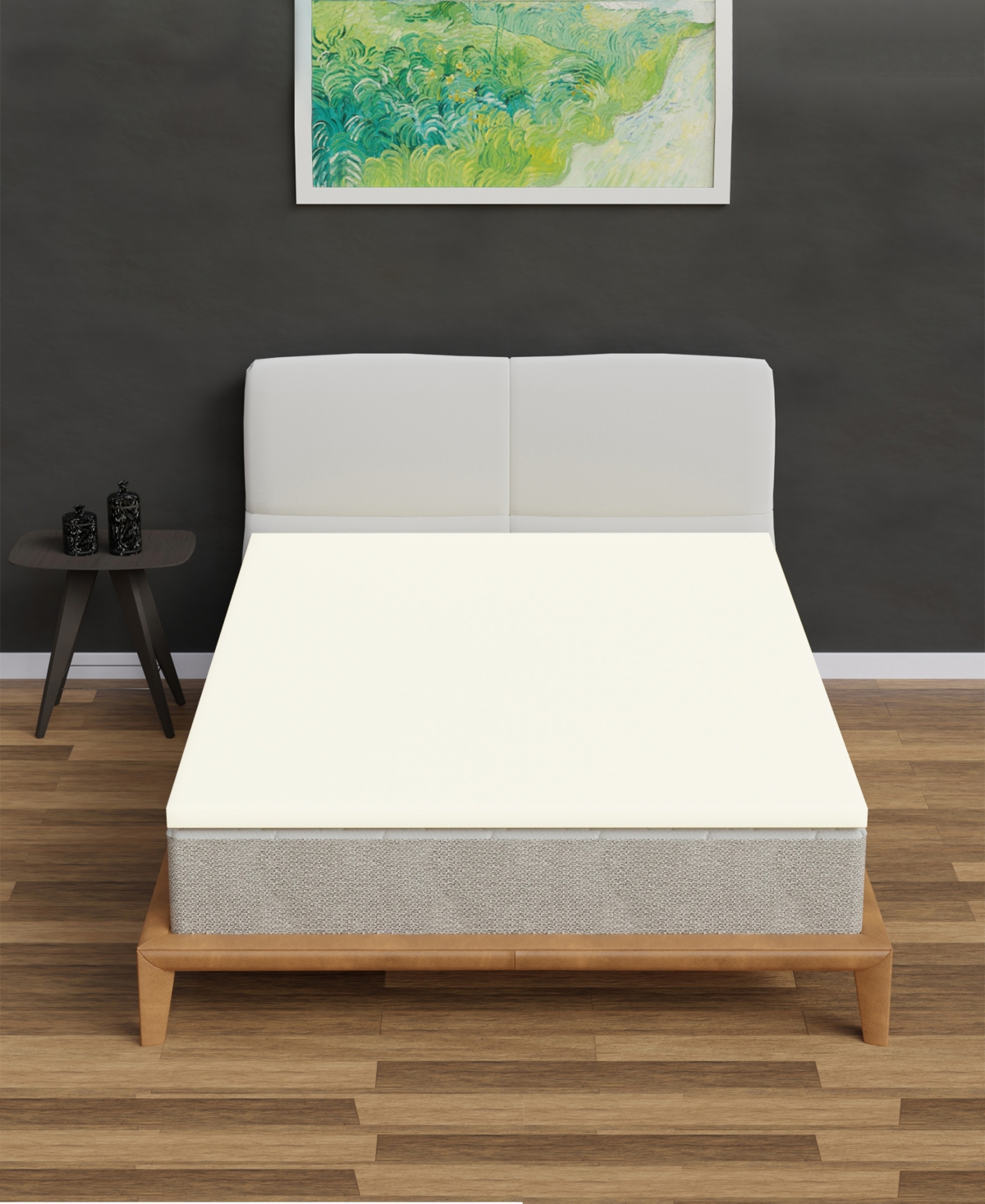 Payton 3" High Density Medium Firm Foam Mattress Topper, Twin In White