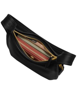 Curve Zip Small Leather Shoulder Bag