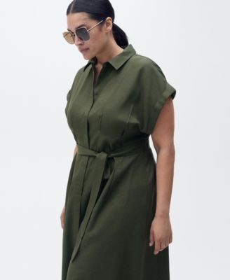Women's Linen and Lyocell-Blend Shirt Dress