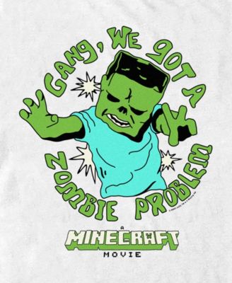 Men's Minecraft Movie Zombie Problem Short Sleeve T-Shirt