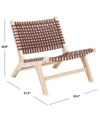 Luna Leather Woven Accent Chair