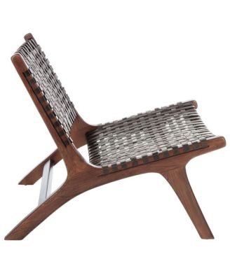 Luna Leather Woven Accent Chair