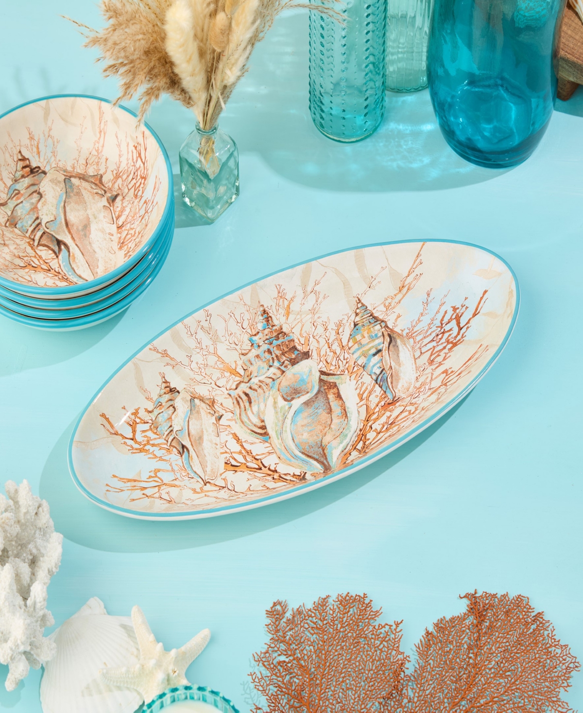 Certified International Escape To The Sea Fish Platter In Miscellaneous