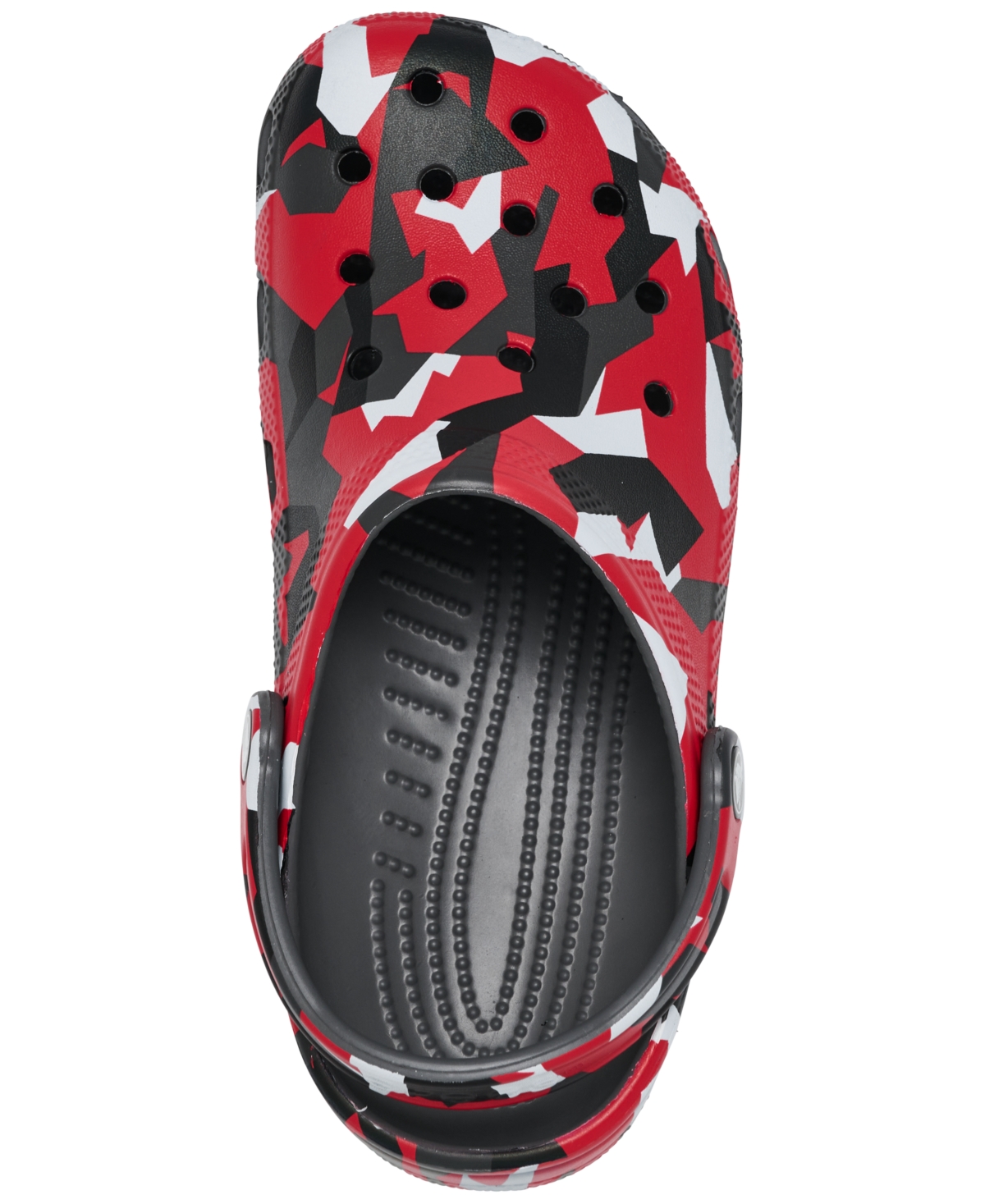 Crocs Little Kids Classic Geo Camo Clogs From Finish Line In Slate Gray,red