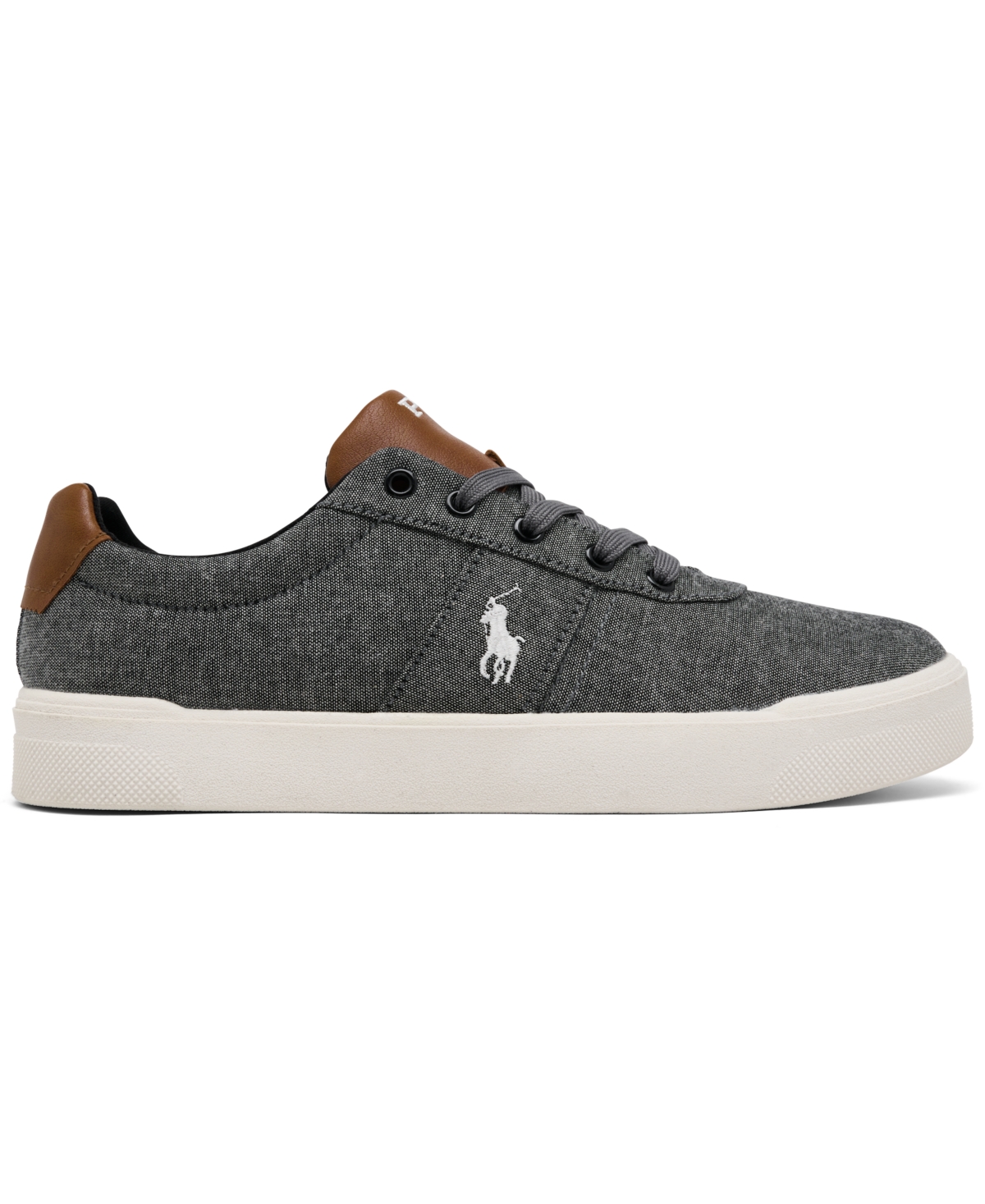 Polo Ralph Lauren Boys Frazier Casual Sneakers From Finish Line In Dark Gray,brown