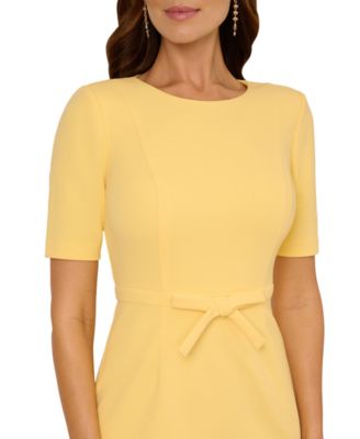 Women's Mini Bow-Front Spring Sheath Dress