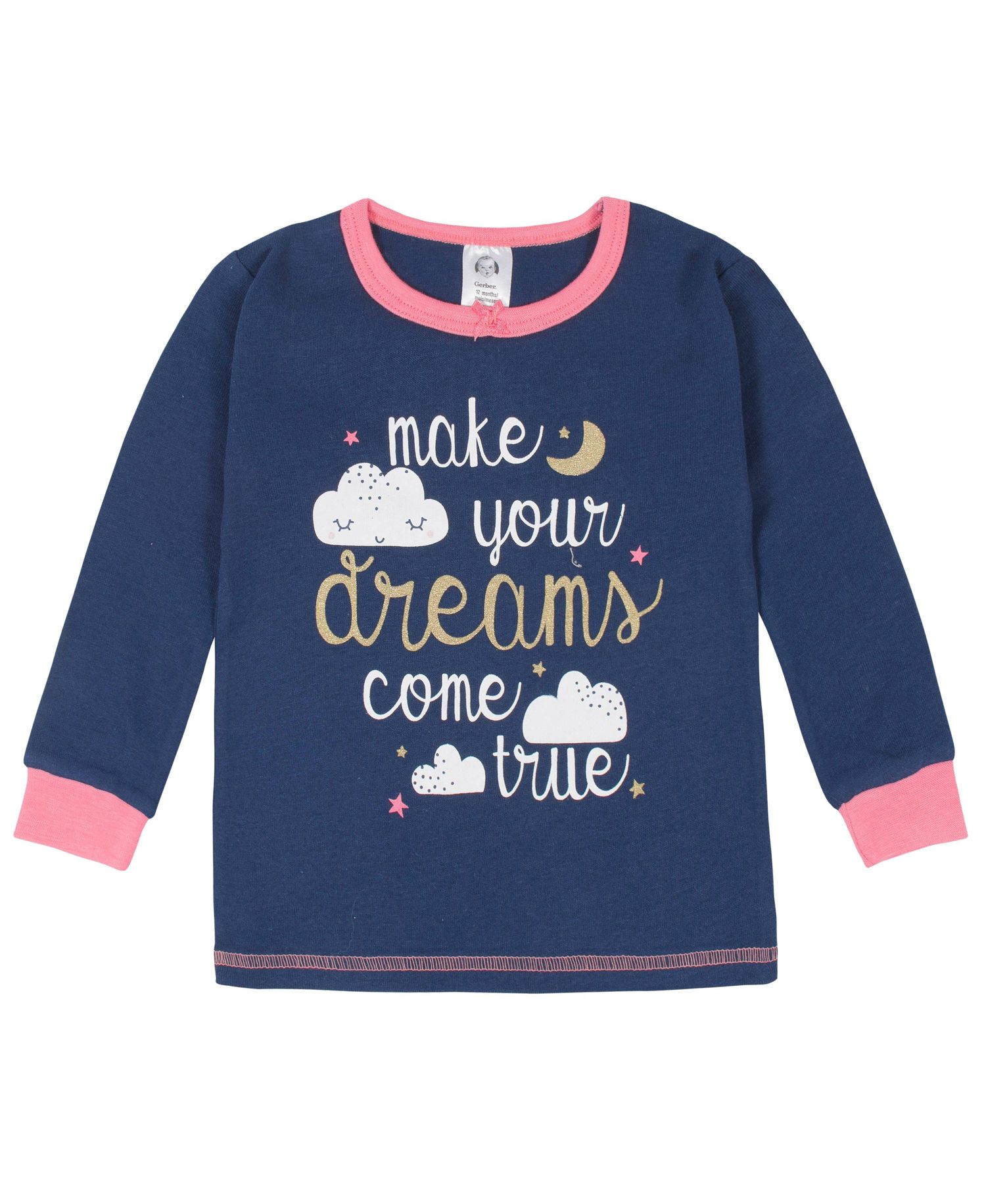 Baby Girls 4-Piece Snug Fit Cotton Pajamas