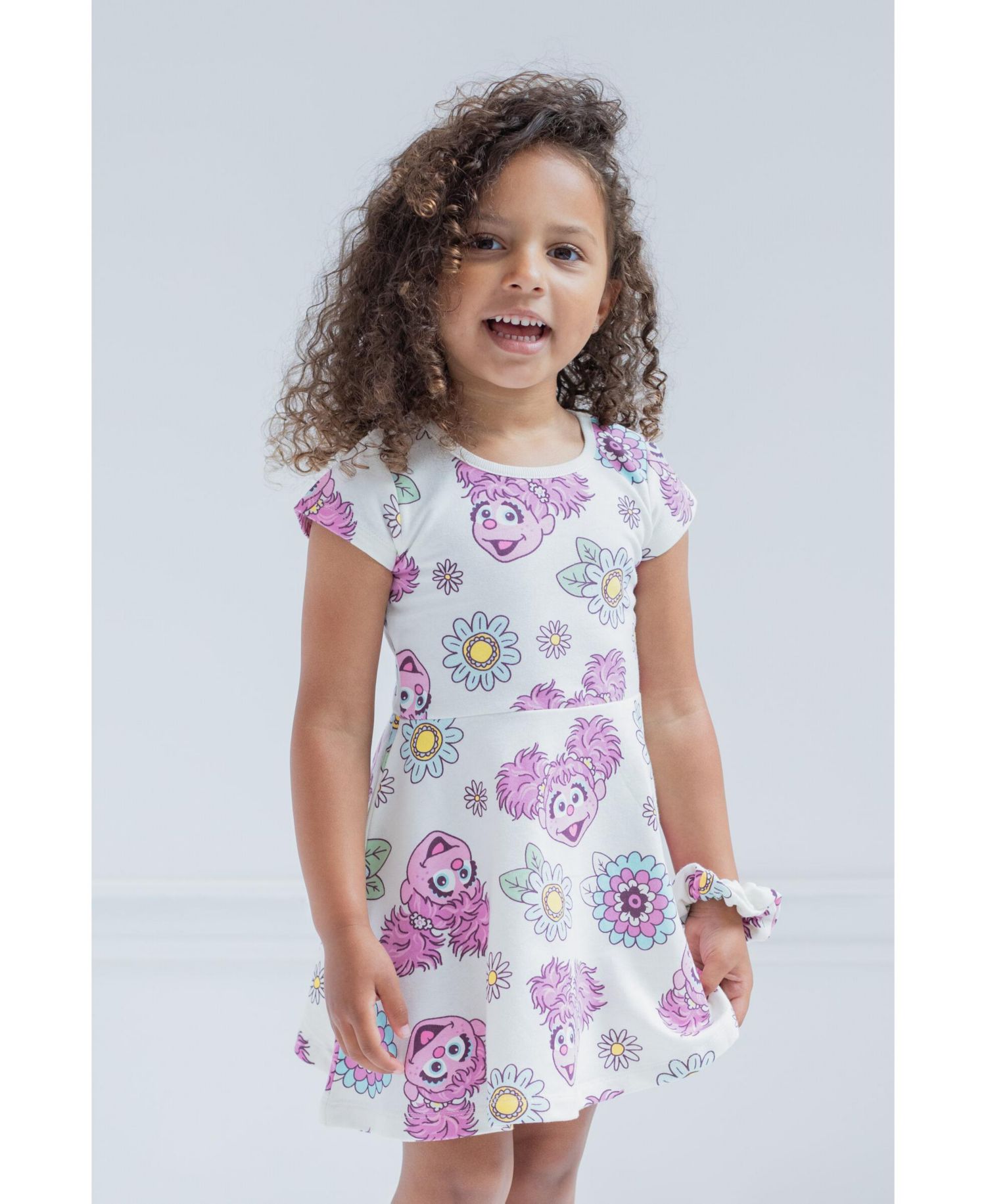 Baby Girls 2-Piece Skater Dress and Scrunchie Set
