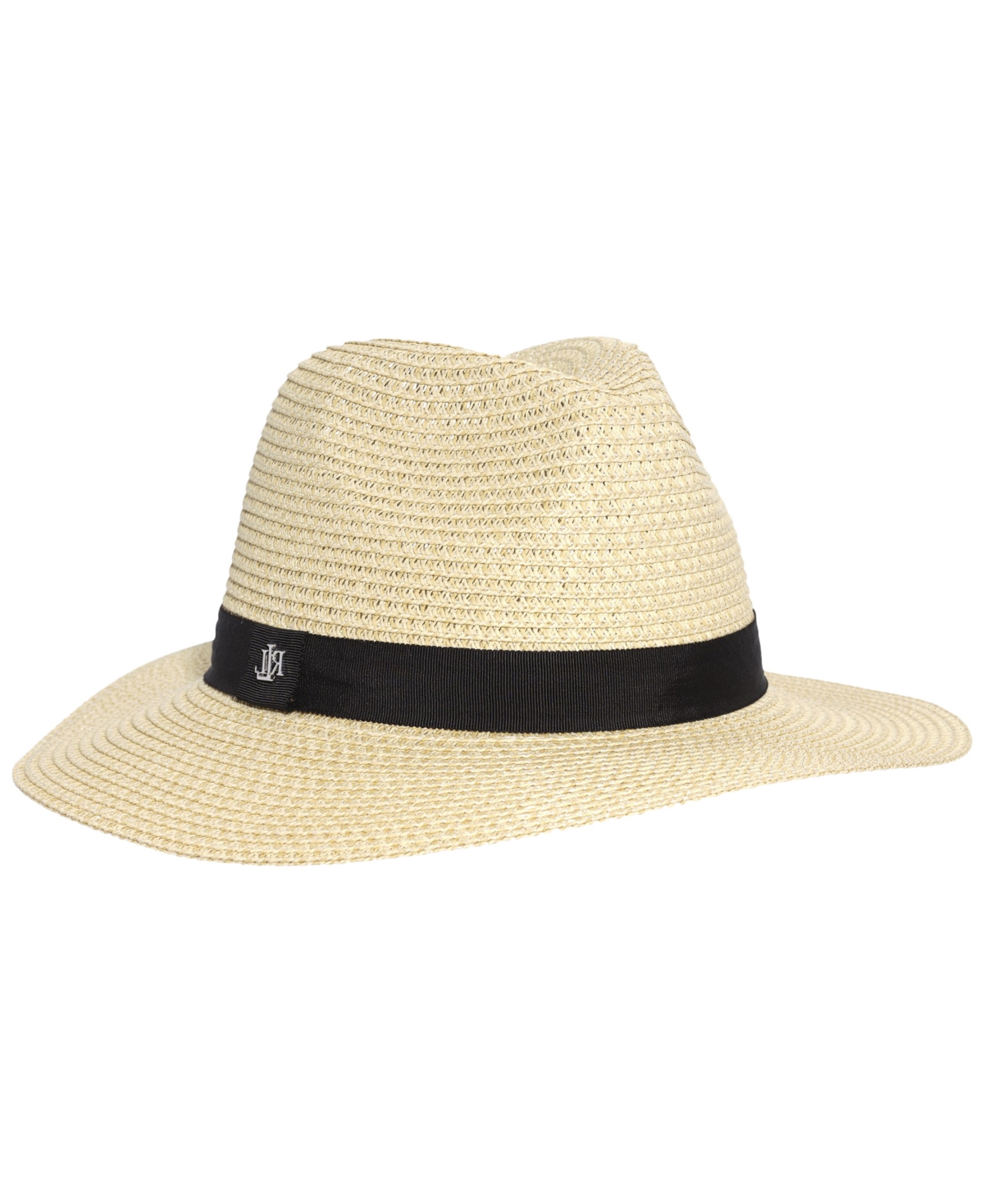 Ralph Lauren Packable Straw Fedora In Natural,black