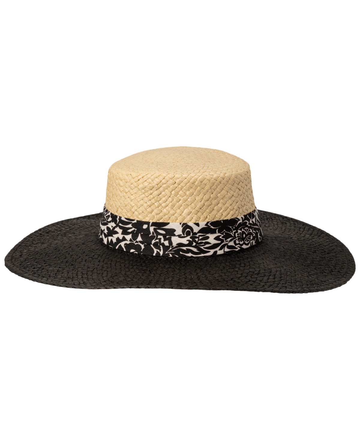 Ralph Lauren Rustic Printed Band Sun Hat In Black,tan