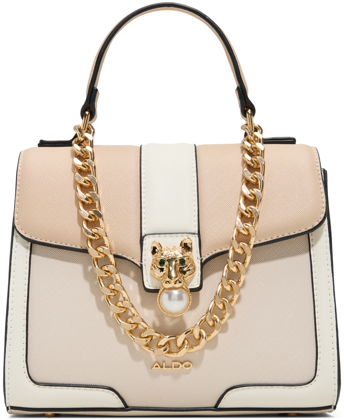Aldo Bernius Top Handle Mini Handbag In Cream