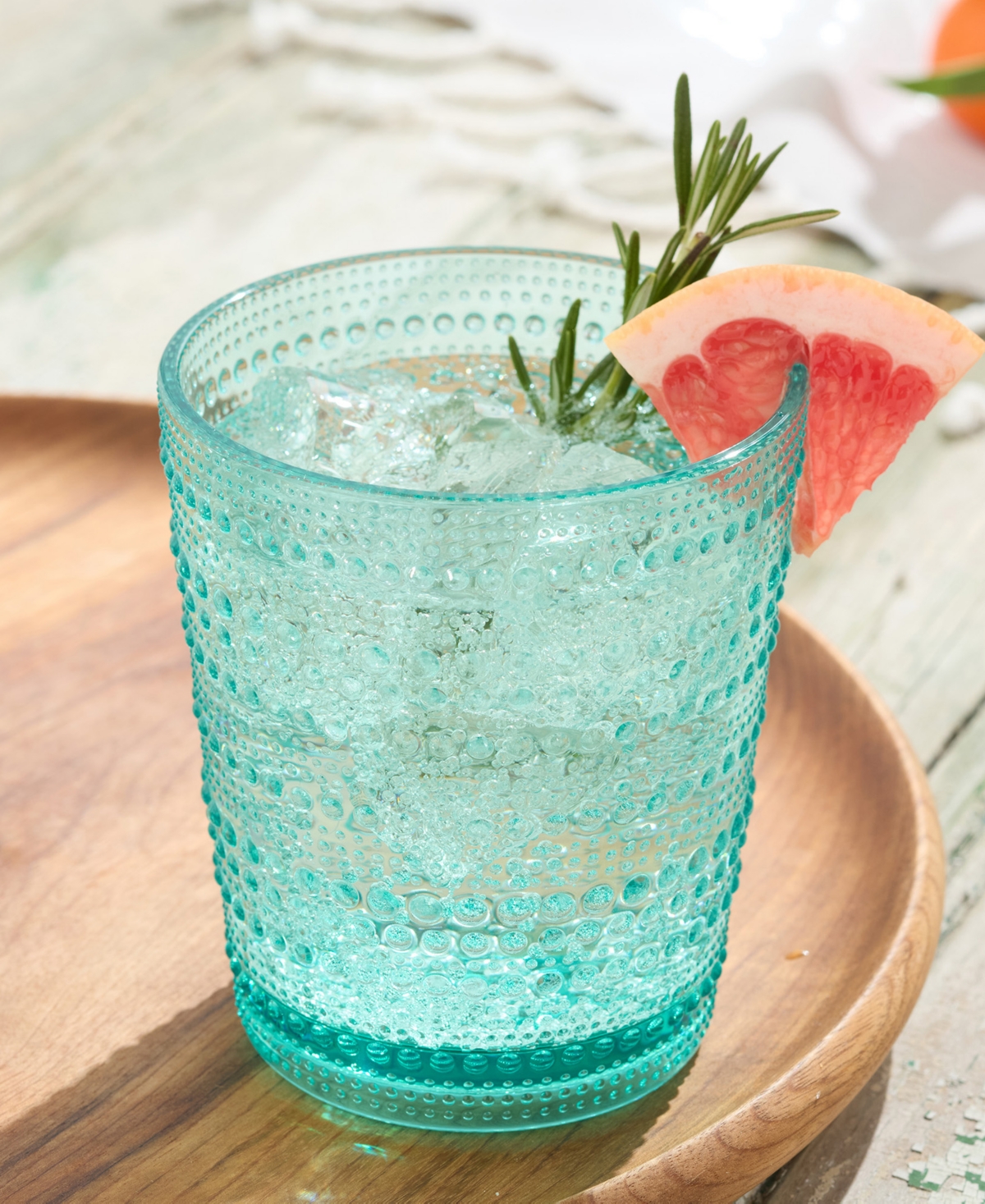 Certified International Set Of 6 Santa Fe 22oz Acrylic Ice Tea Glasses In Teal
