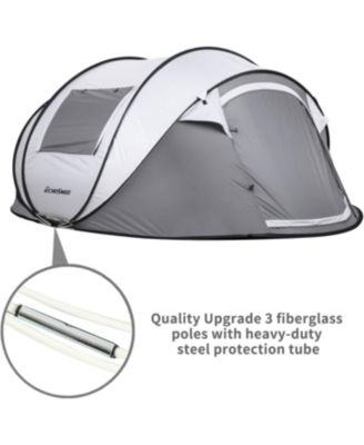 Camping Instant Tent, 4 Person Pop Up Tent, Water Resistant, for Hiking and Outdoor, Portable Tent with Carry Bag, for 3 Seasons