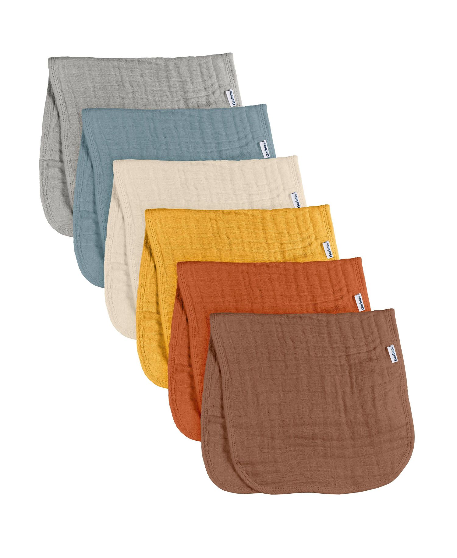 Муслиновые салфетки для отрыжки Baby Neutral Multi Browns - 6 упаковок
