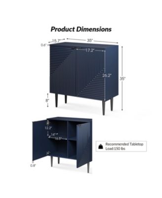 Burkart 35"Tall And 2Doors Modern Accent Cabinet
