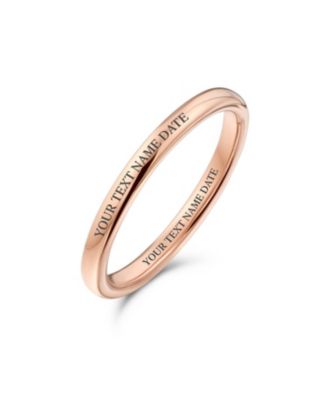 Thin Dome Titanium Eternity Band Ring Polished Comfort Fit 2MM