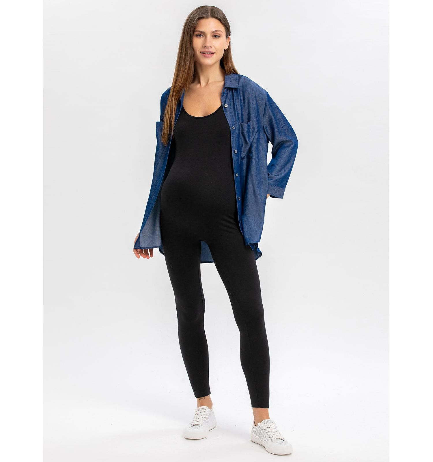 Maternity 3/4 Sleeve Chambray-look Viscose Erica Blouse