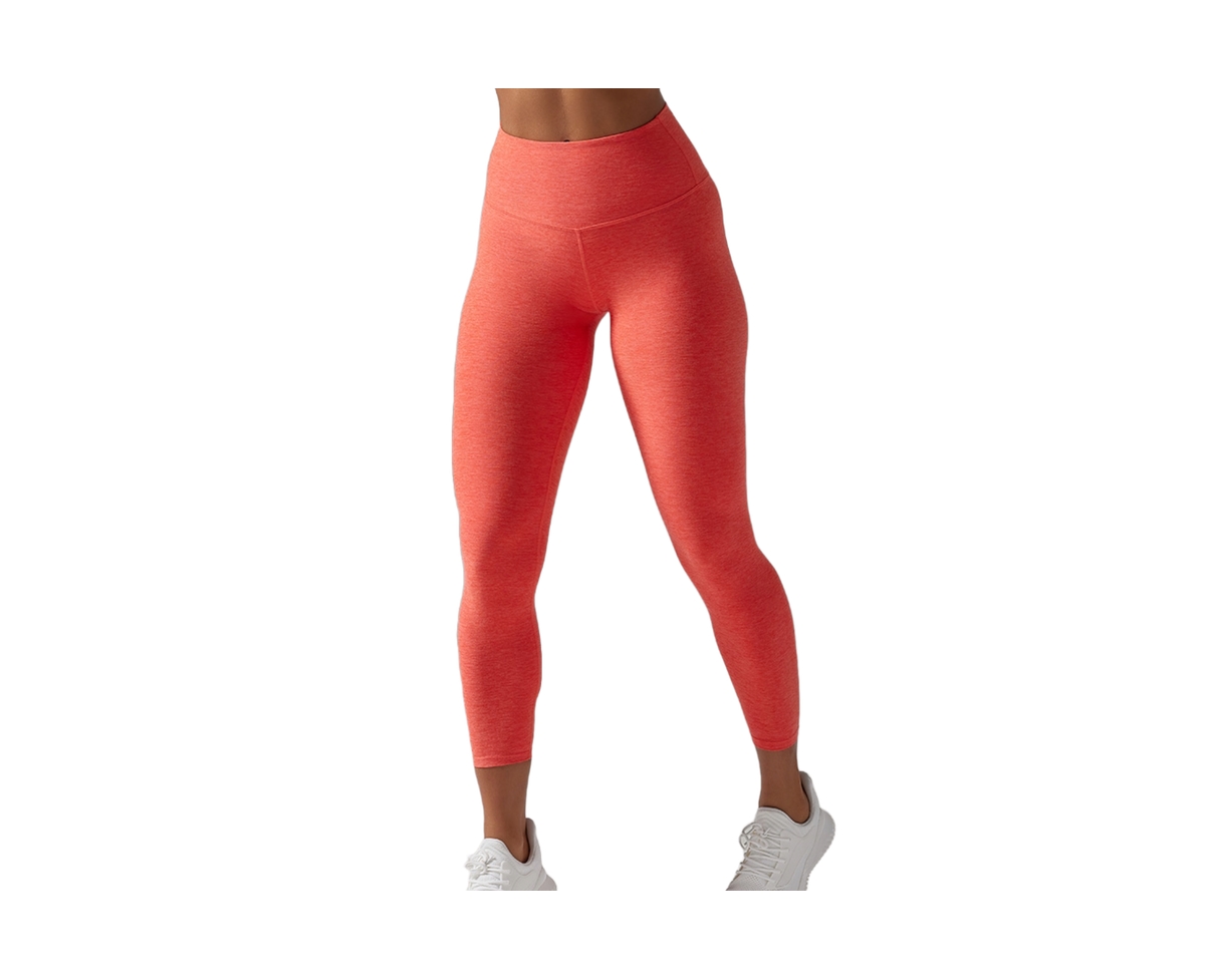 Women's cloud 7/8 Leggings - Hot coral spacedye