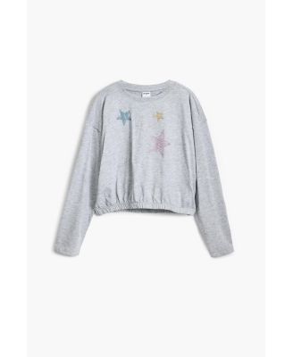 Girls Girls's T-shirt with star rhinestones