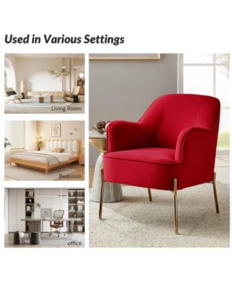 Barbara Wooden Arm Chair with Metal Legs