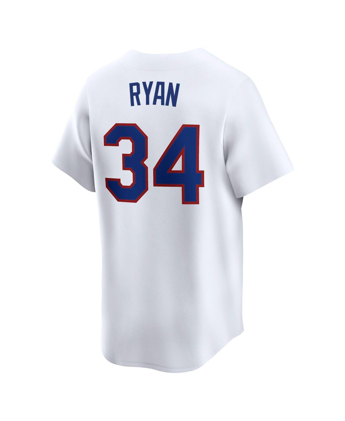 Nike Men's Nolan Ryan White Texas Rangers Throwback Cooperstown Collection Limited Jersey