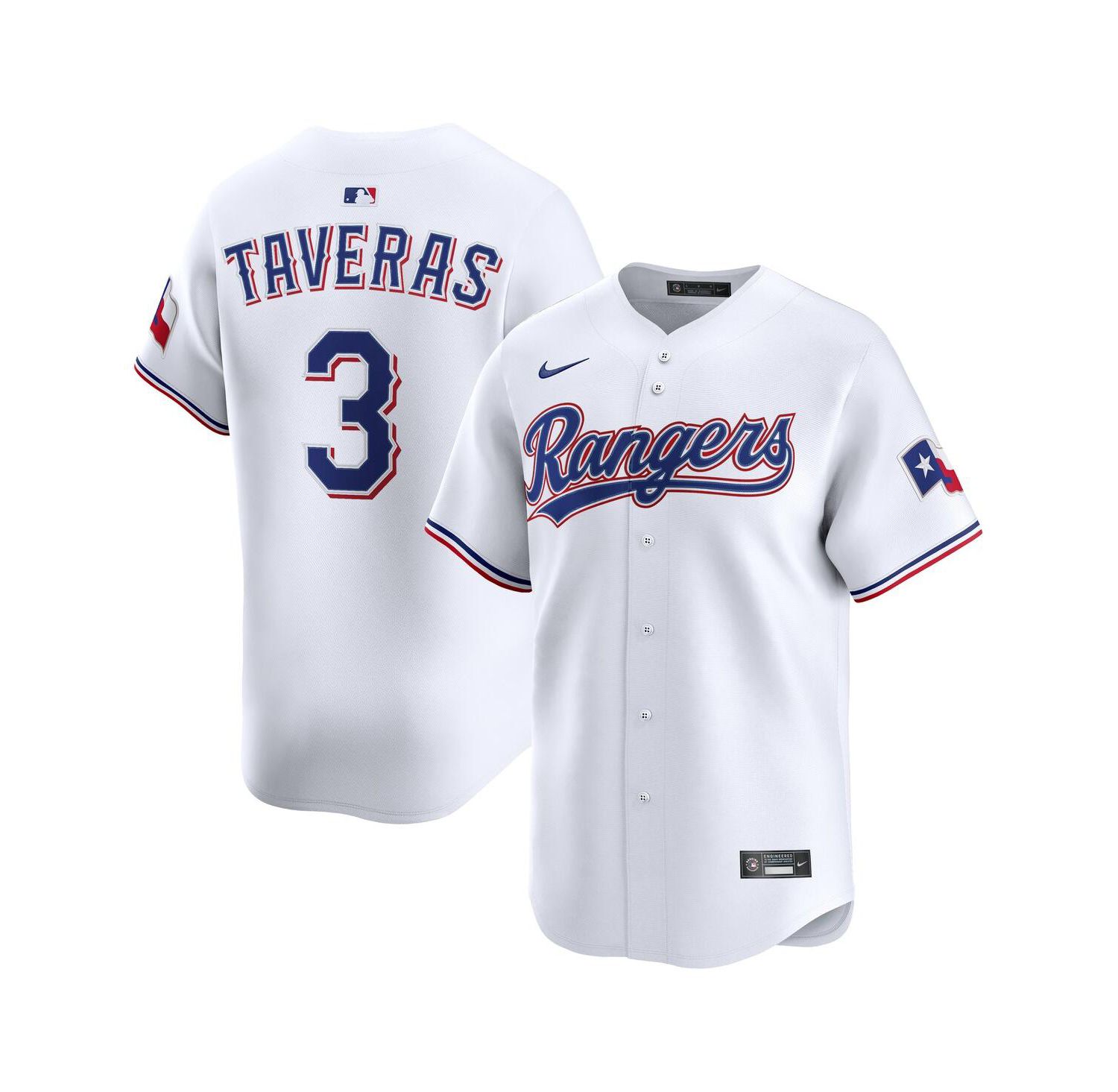 Men's Leody Taveras White Texas Rangers Alternate Limited Player Jersey