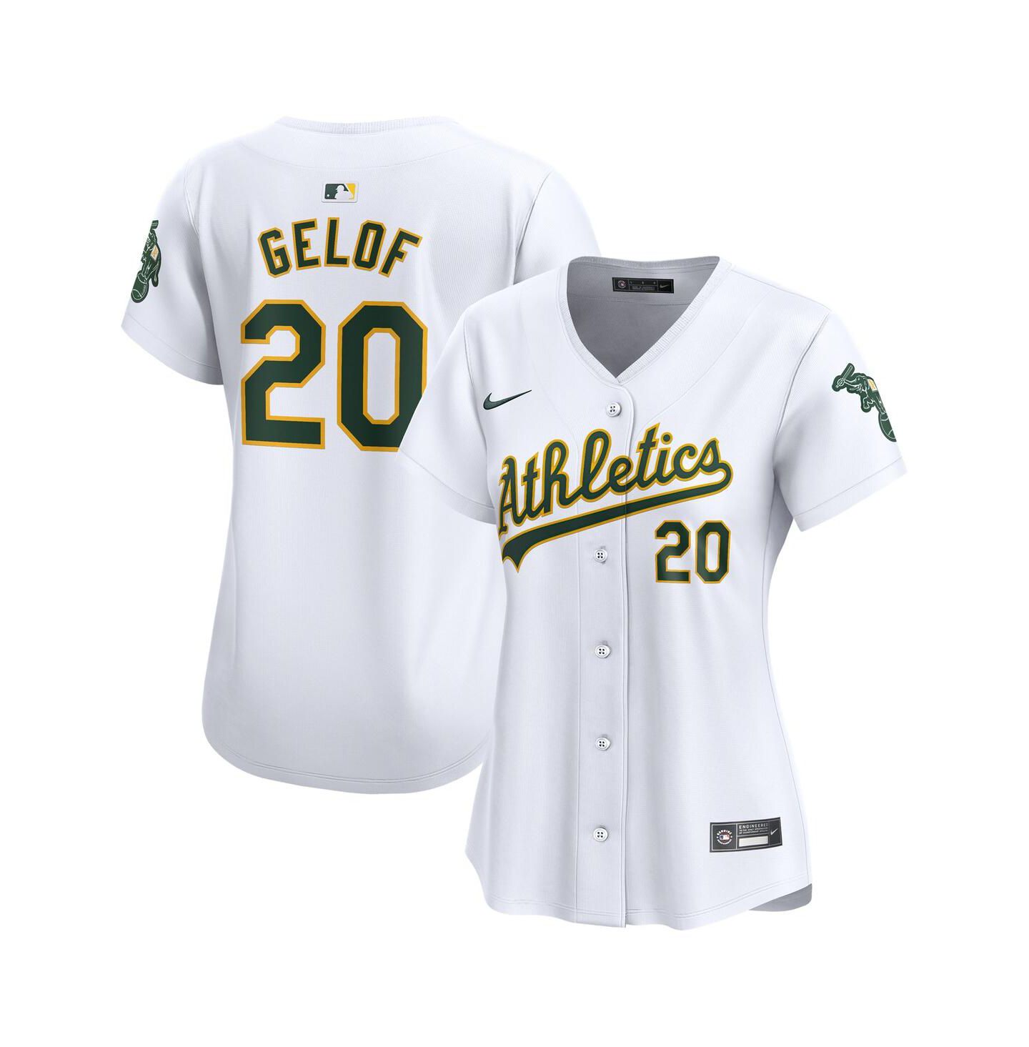 Женский топ Nike Zack Gelof White Athletics Home Limited Player Jersey — фото 1