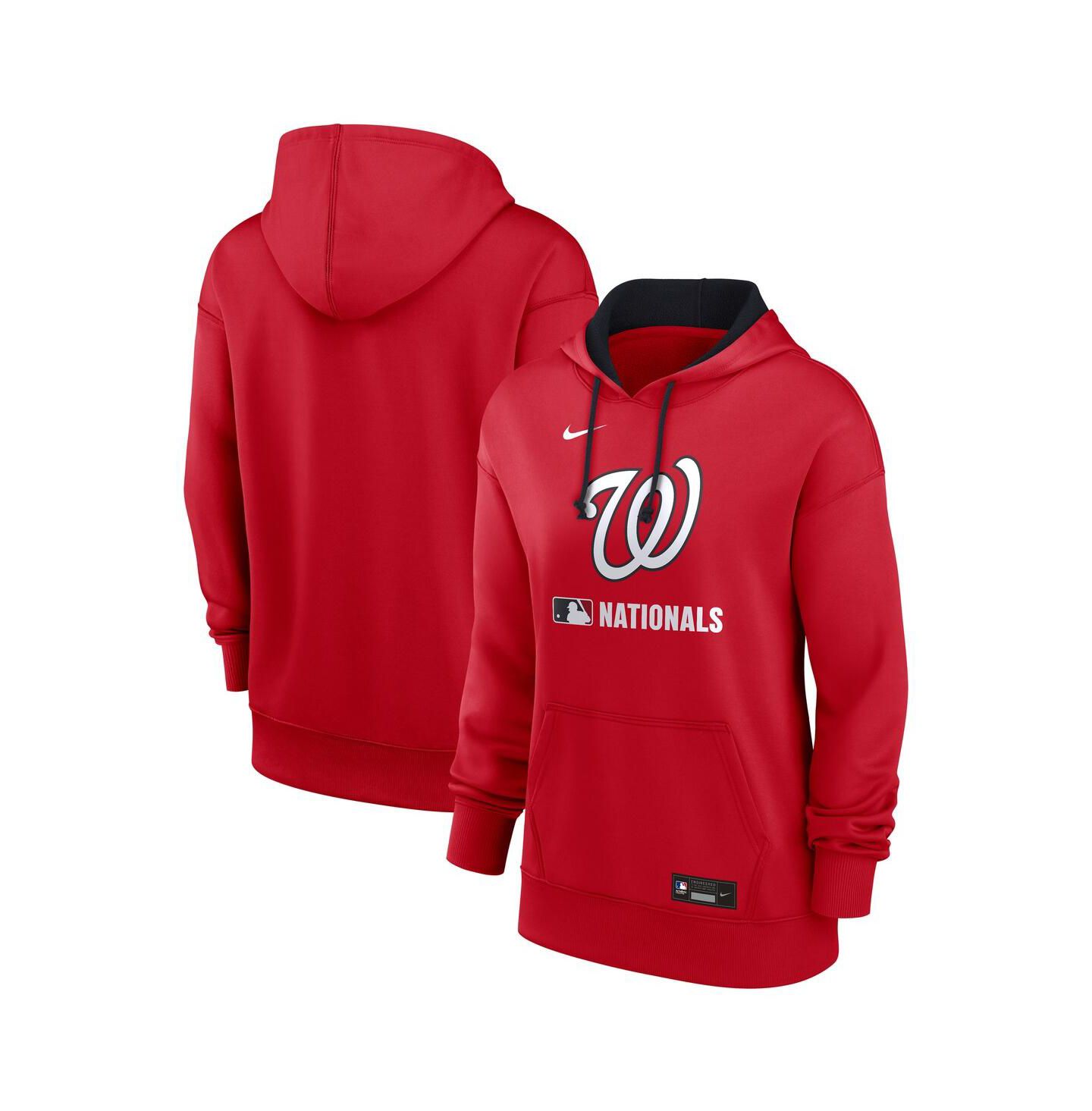 Женское худи Nike Red Washington Nationals Authentic Collection Performance Pullover — фото 1
