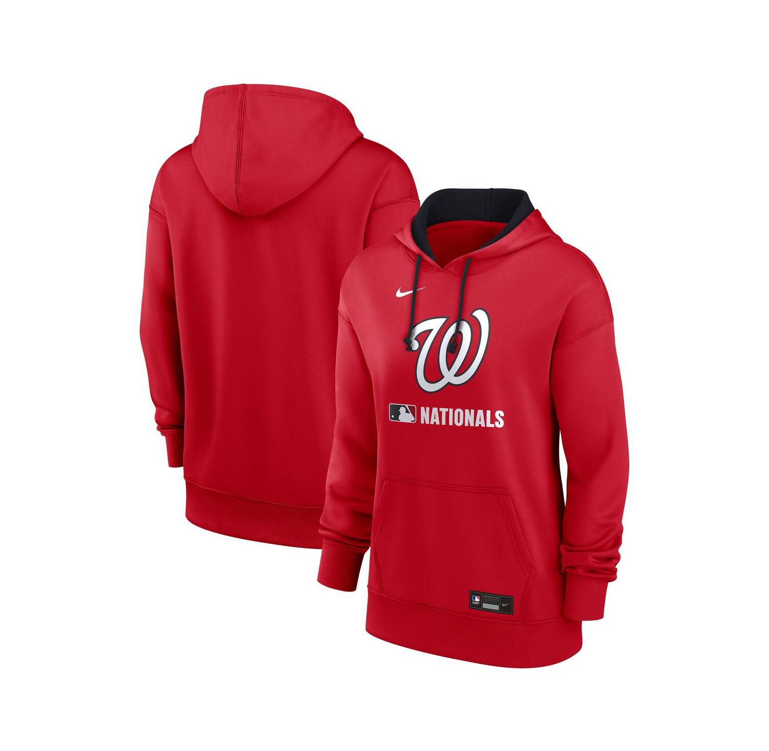 Women's Red Washington Nationals Authentic Collection Performance Pullover Hoodie