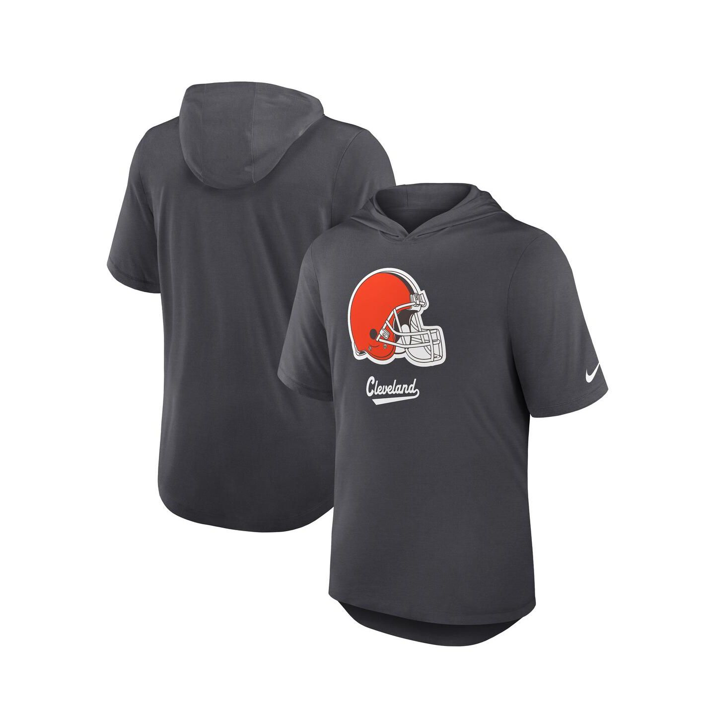 Мужское худи Nike Anthracite Cleveland Browns Tri-Blend Performance T-Shirt — фото 1