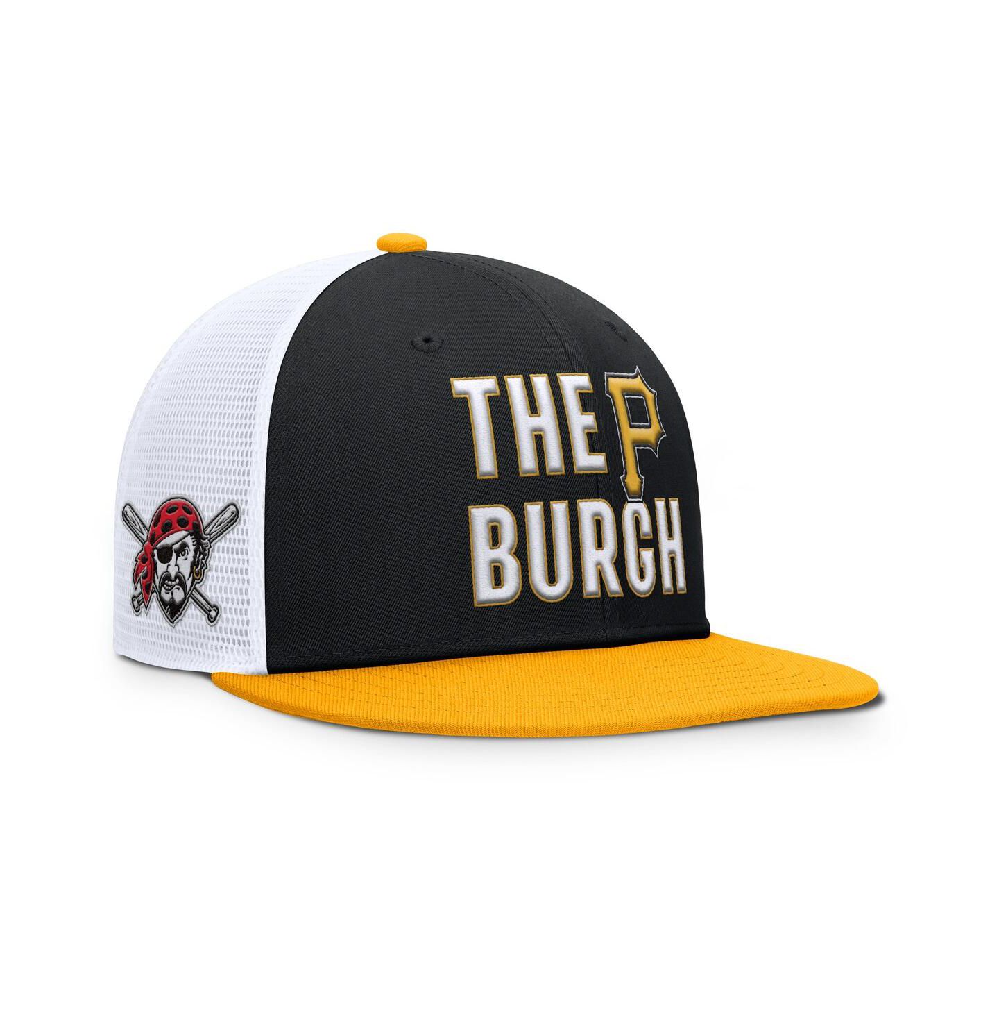 Мужская кепка Nike Black Pittsburgh Pirates Pro Trucker Snapback Hat — фото 1