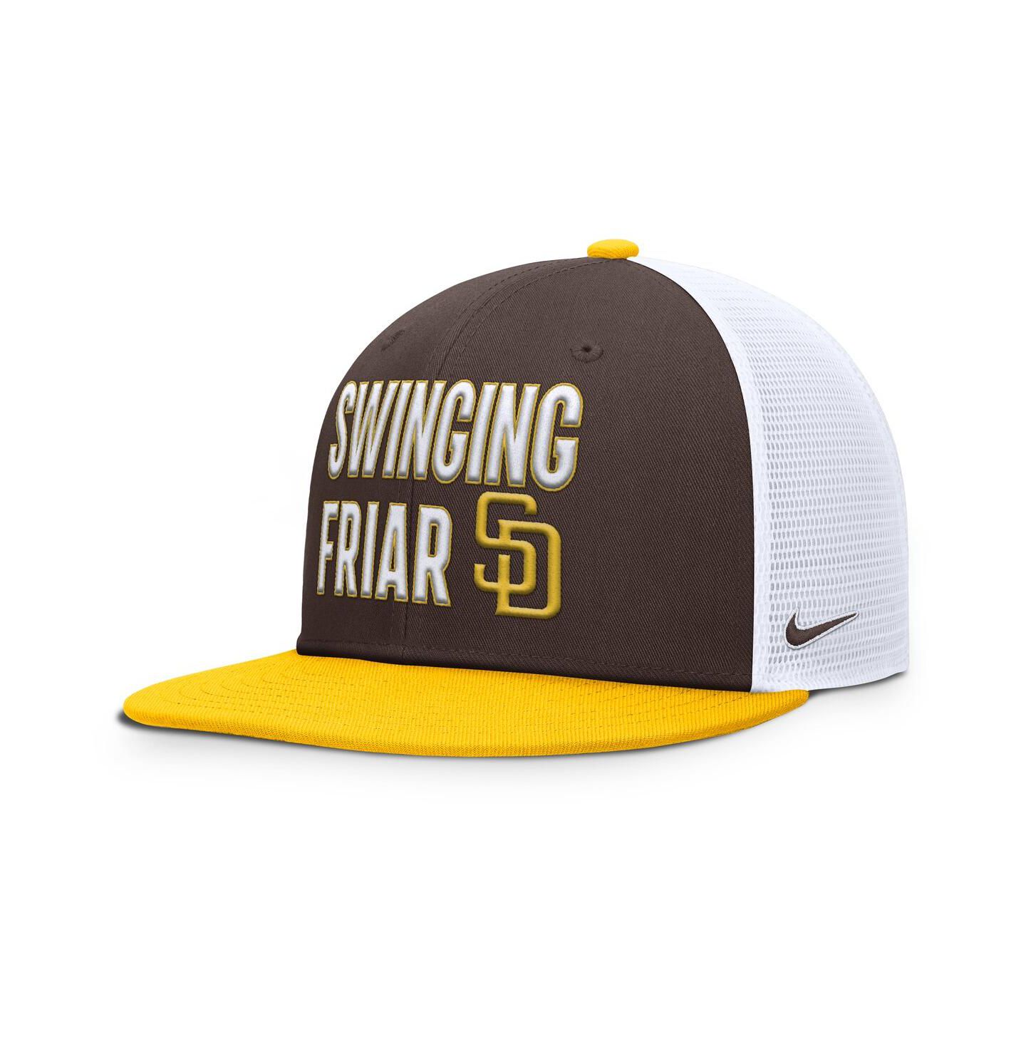 Мужская кепка Nike Brown San Diego Padres Pro Trucker Snapback Hat — фото 3